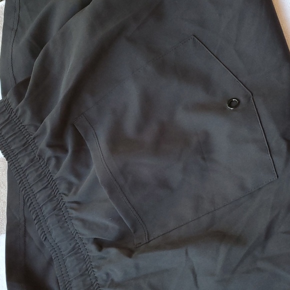 HODO  XL MENS SWIM SHORTS  BLACK TIE FRONT, ELASTIC WAIST - Picture 7 of 9